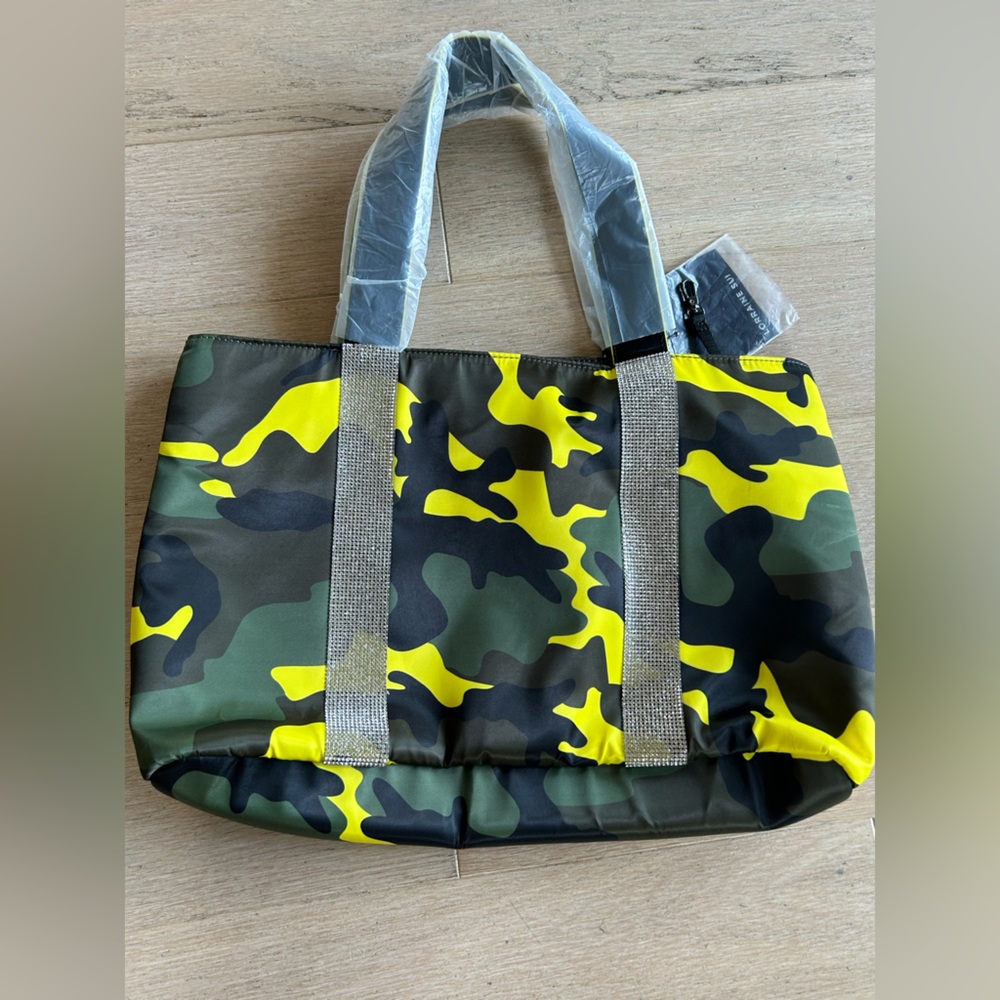 NWT Camouflage Tote Bag - Yellow and Green